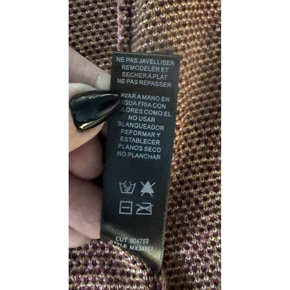 Max Sport Woman's Sz M Black Pink Gold Paisley Floral Long Duster Cardigan - Picture 6 of 11